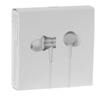 Наушники Xiaomi Mi In-Ear Headphones Basic вкладыши с микрофоном, серебряный (ZBW4355TY)
